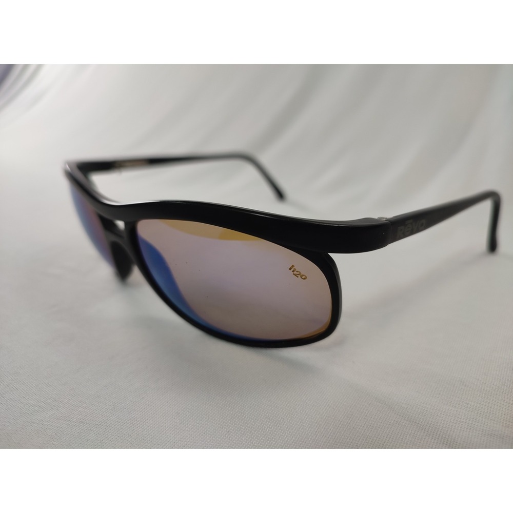 Vintage Revo 1006-001 H2O Sunglasses Polarized Glass Lens Wrap France Black